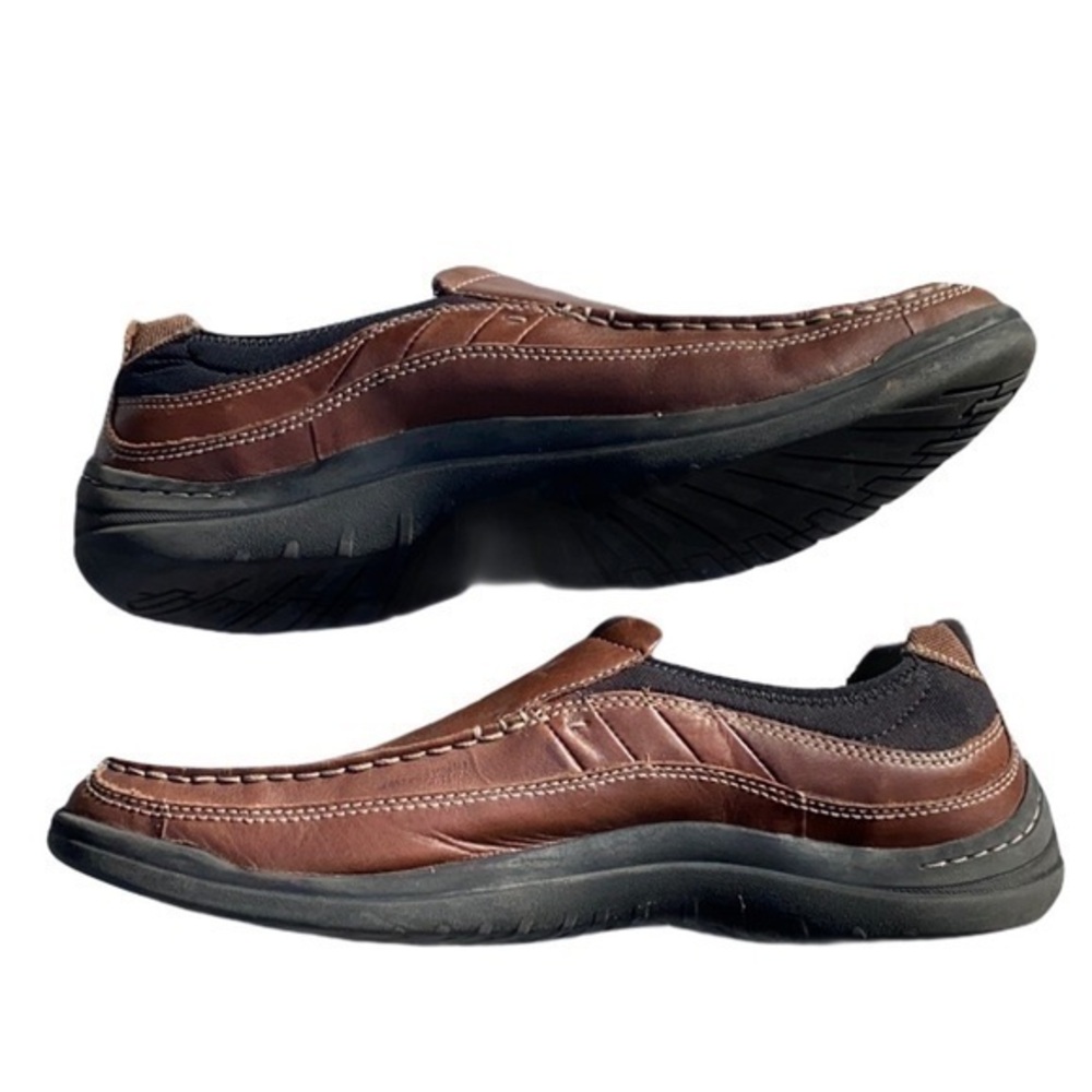 Bostonian brown slip on loafers leather,size 9
